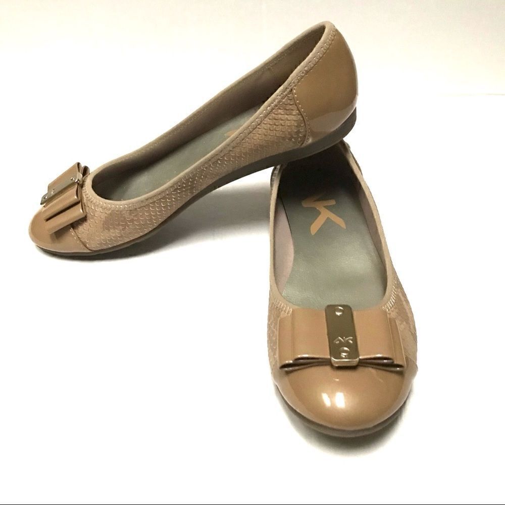 Ann Kline Akaricia faux snake skin bow loafers 6.5